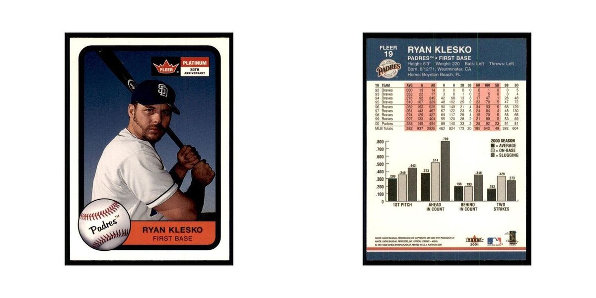 2001 Fleer Platinum Ryan Klesko Padres #19