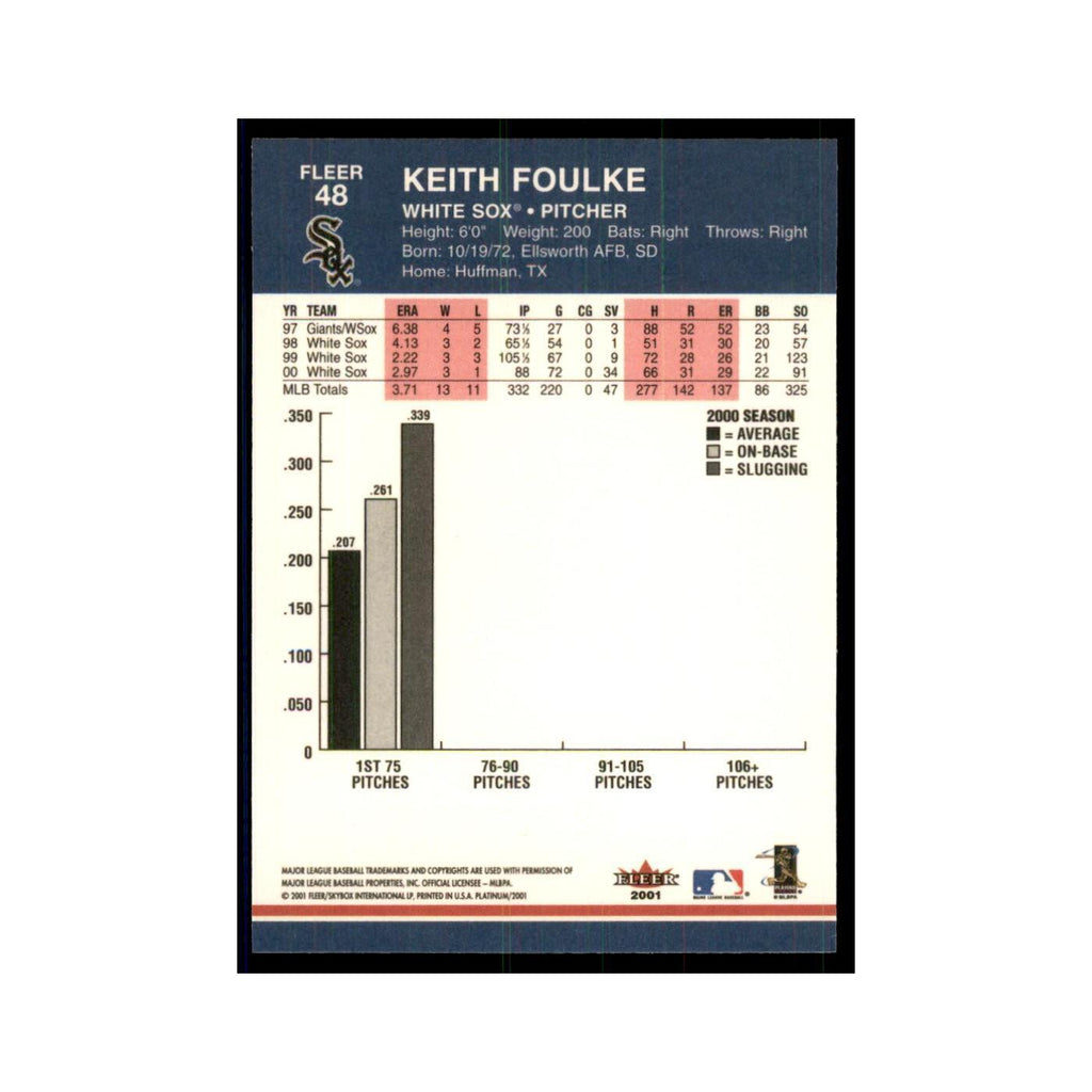 2001 Fleer Platinum Keith Foulke White Sox #48
