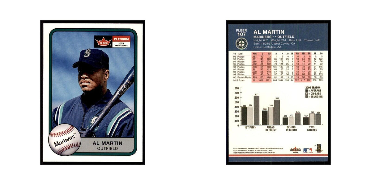 2001 Fleer Platinum Al Martin Mariners #107