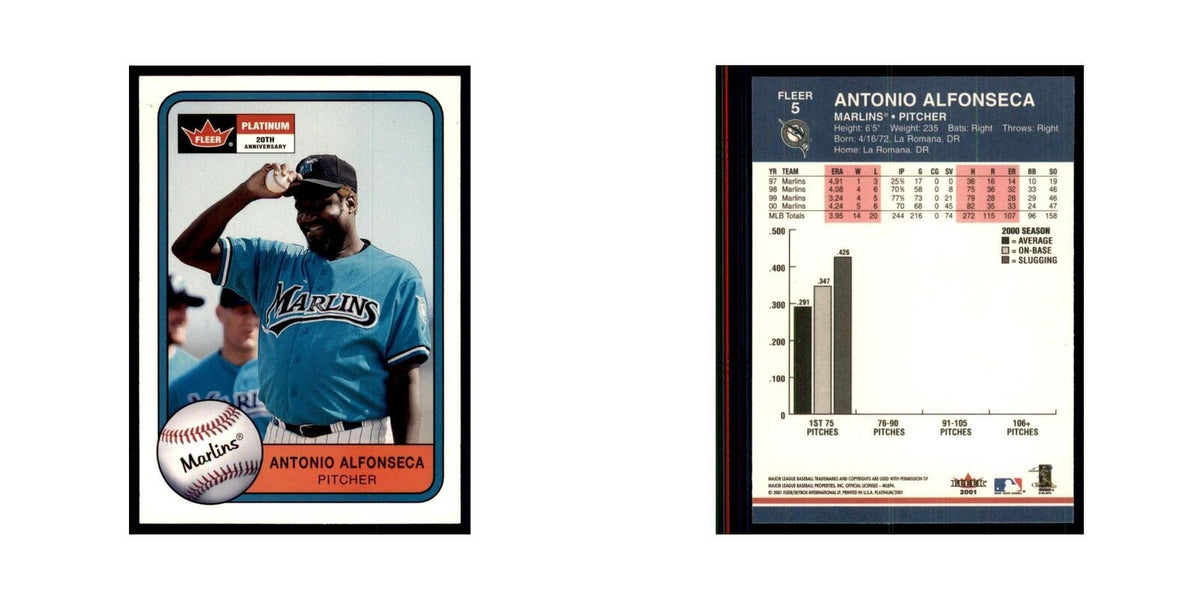 2001 Fleer Platinum Antonio Alfonseca Florida Marlins #5