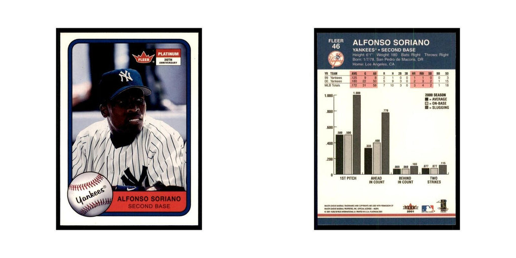 2001 Fleer Platinum Alfonso Soriano Yankees #46