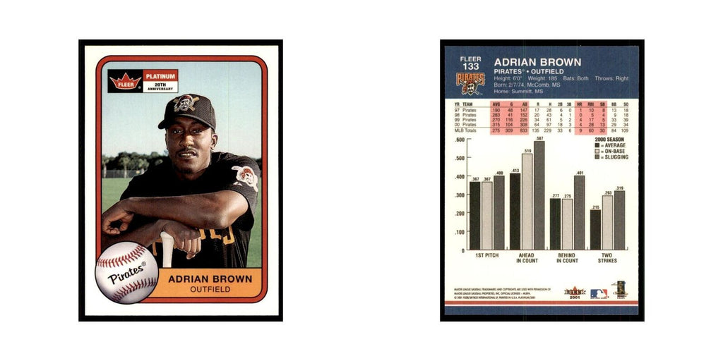 2001 Fleer Platinum Adrian Brown Pirates #133