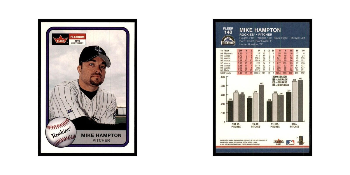 2001 Fleer Platinum Mike Hampton Rockies #148