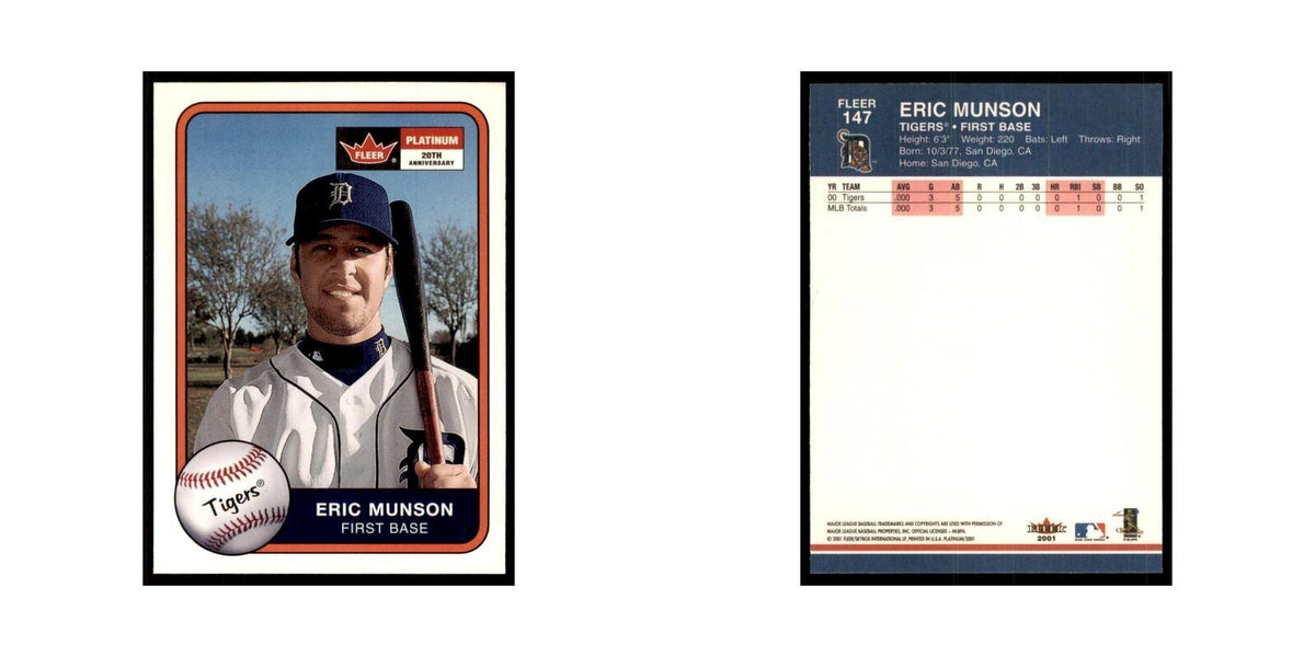 2001 Fleer Platinum Eric Munson Tigers #147