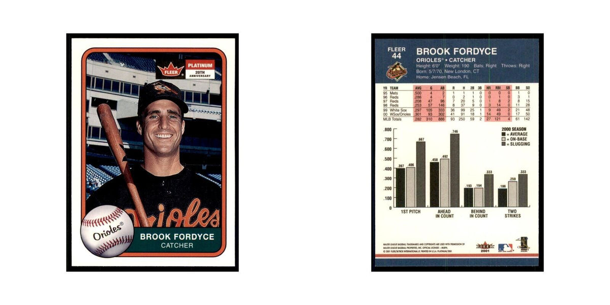 2001 Fleer Platinum Brook Fordyce Orioles #44