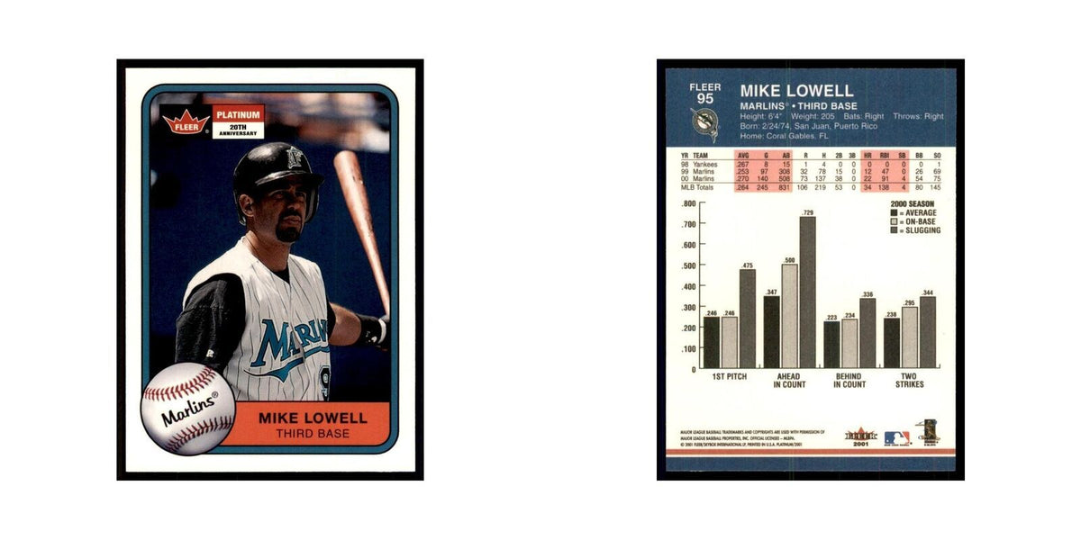2001 Fleer Platinum Mike Lowell Florida Marlins #95