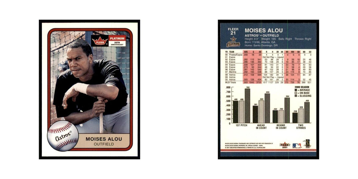 2001 Fleer Platinum Moises Alou Astros #21