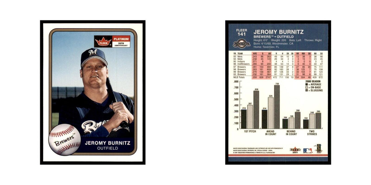 2001 Fleer Platinum Jeromy Burnitz Brewers #141