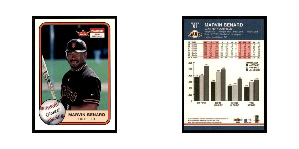 2001 Fleer Platinum Marvin Benard Giants #81