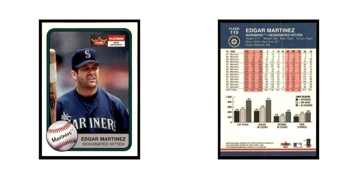 2001 Fleer Platinum Edgar Martinez Mariners #119