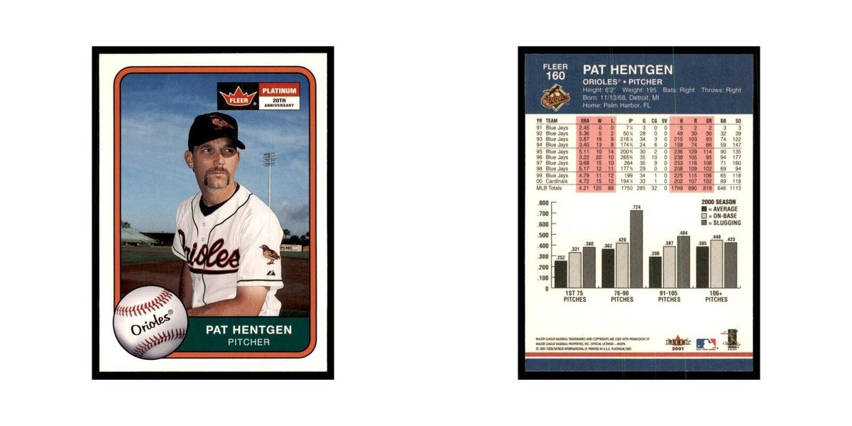 2001 Fleer Platinum Pat Hentgen Orioles #160
