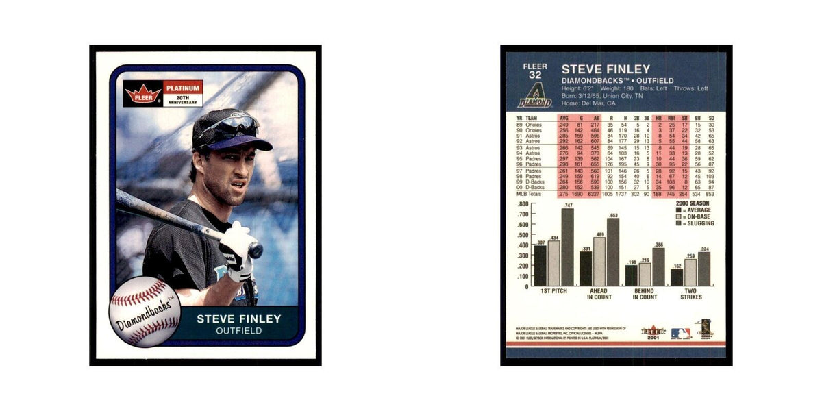 2001 Fleer Platinum Steve Finley Diamondbacks #32