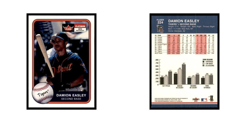 2001 Fleer Platinum Damion Easley Tigers #224