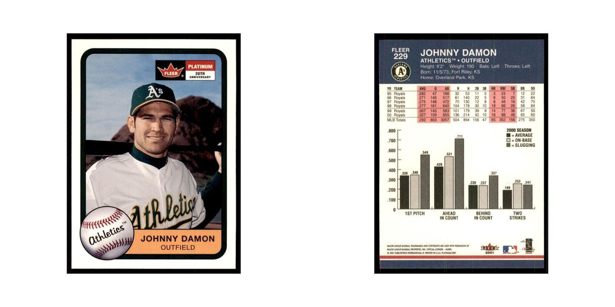 2001 Fleer Platinum Johnny Damon Athletics #229