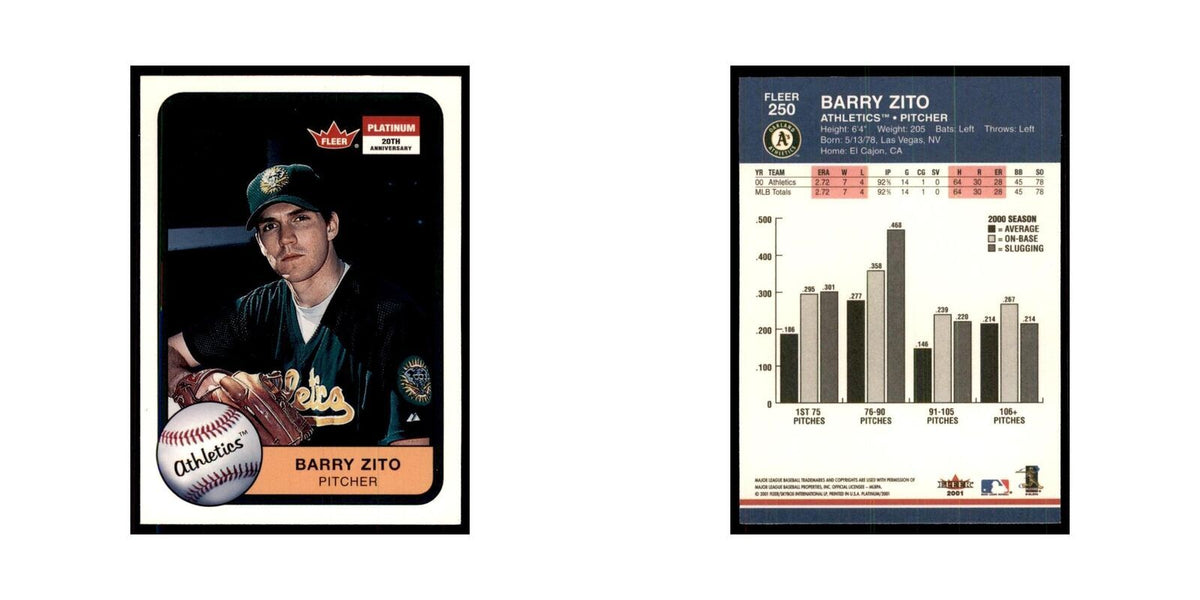 2001 Fleer Platinum Barry Zito Athletics #250