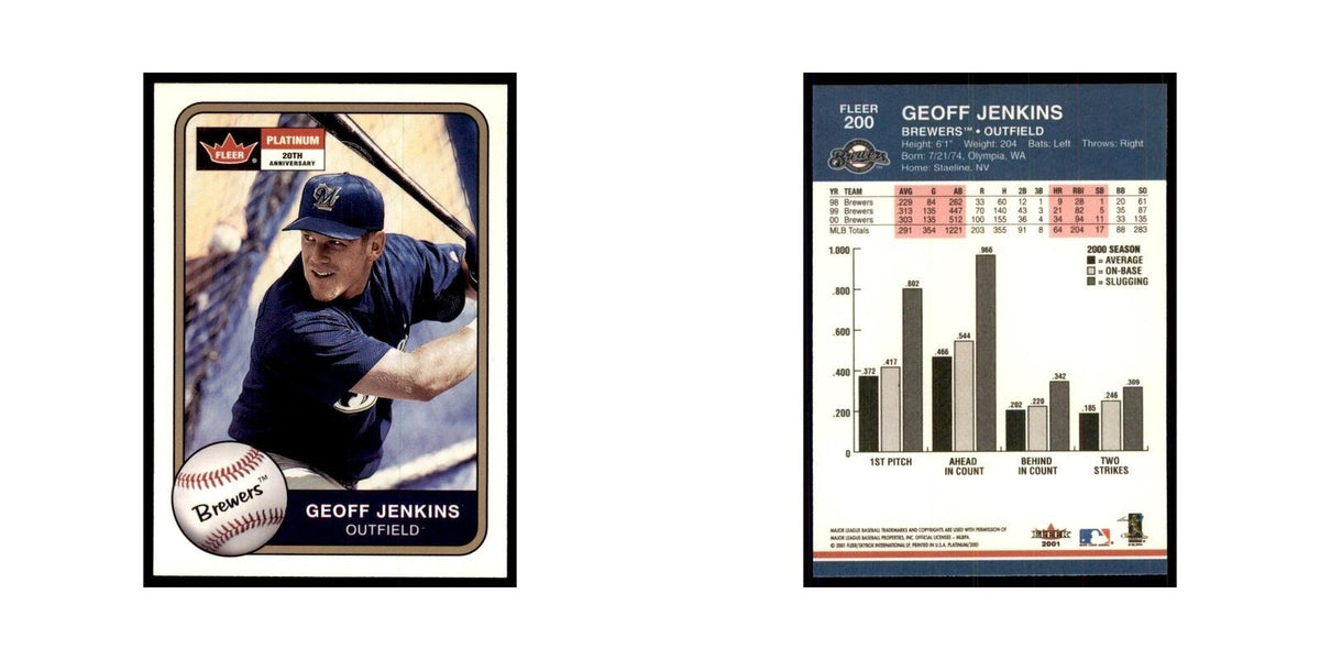 2001 Fleer Platinum Geoff Jenkins Brewers #200
