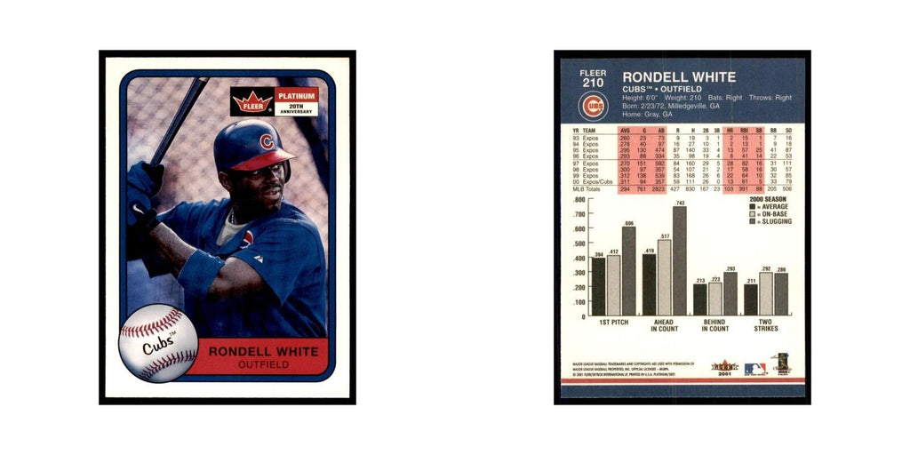 2001 Fleer Platinum Rondell White Cubs #210