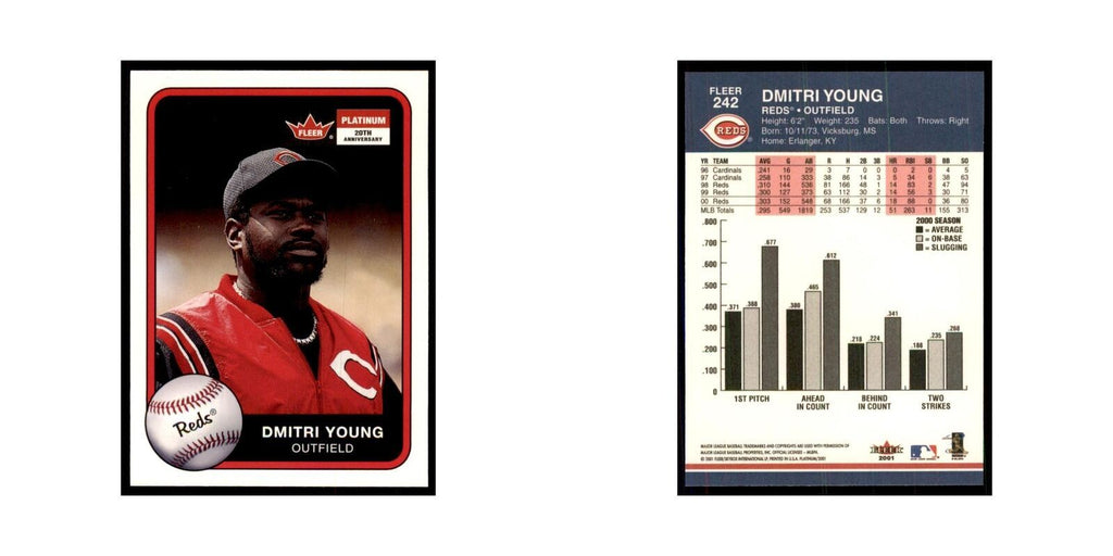 2001 Fleer Platinum Dmitri Young Reds #242