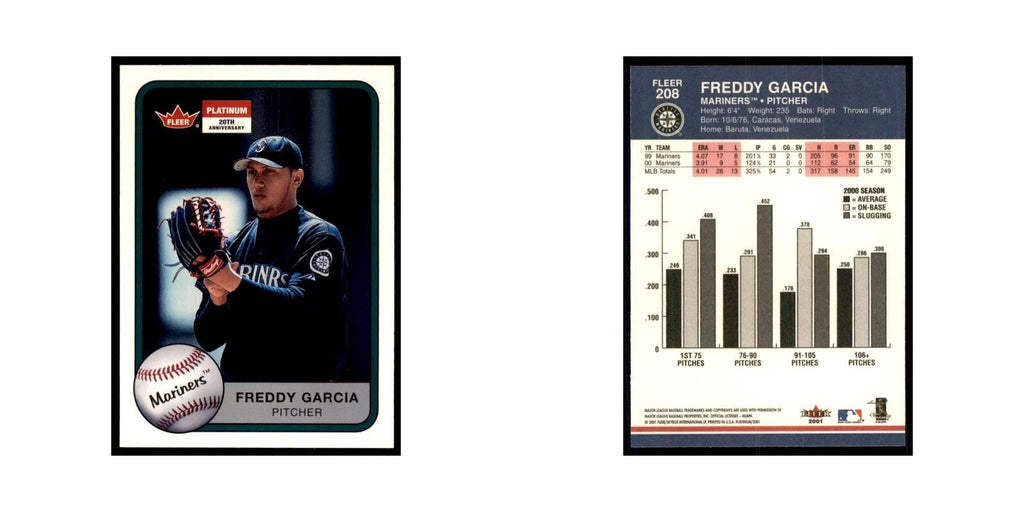 2001 Fleer Platinum Freddy Garcia Mariners #208