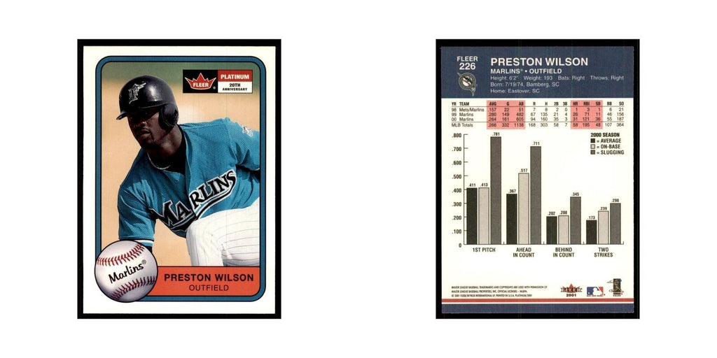 2001 Fleer Platinum Preston Wilson Florida Marlins #226