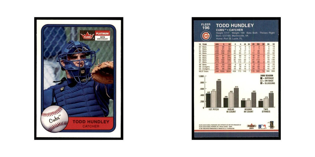 2001 Fleer Platinum Todd Hundley Cubs #196