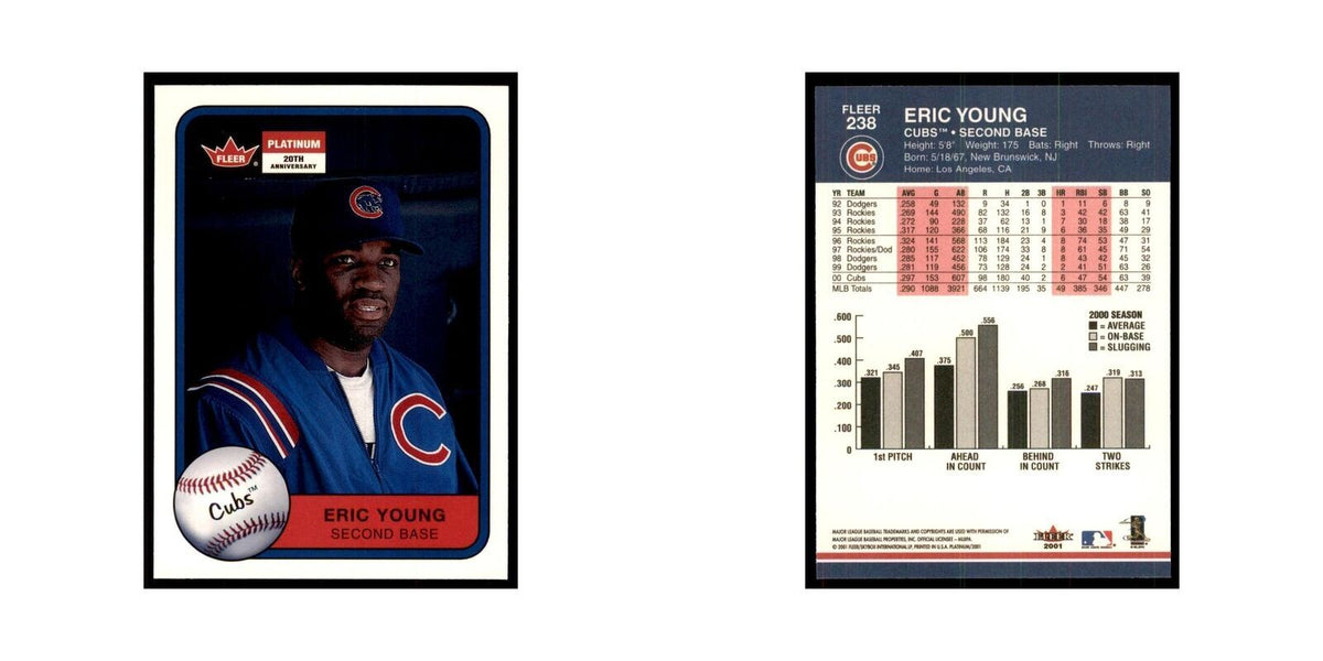 2001 Fleer Platinum Eric Young Cubs #238