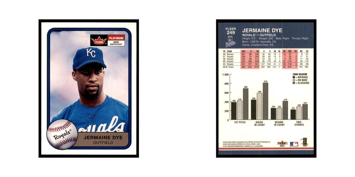 2001 Fleer Platinum Jermaine Dye Royals #249