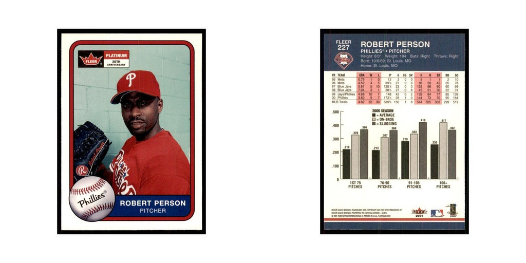 2001 Fleer Platinum Robert Person Phillies #227