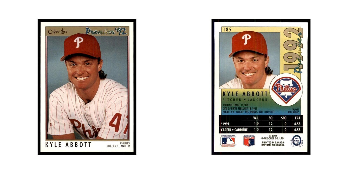 1992 O-Pee-Chee Premier Kyle Abbott Phillies #185