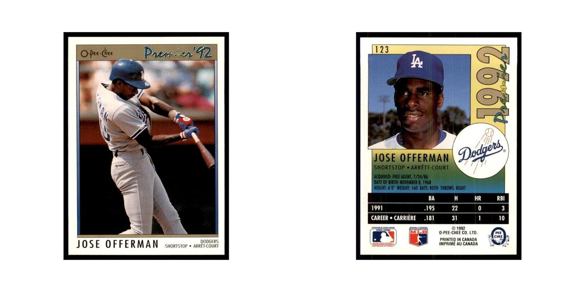 1992 O-Pee-Chee Premier Jose Offerman Dodgers #123