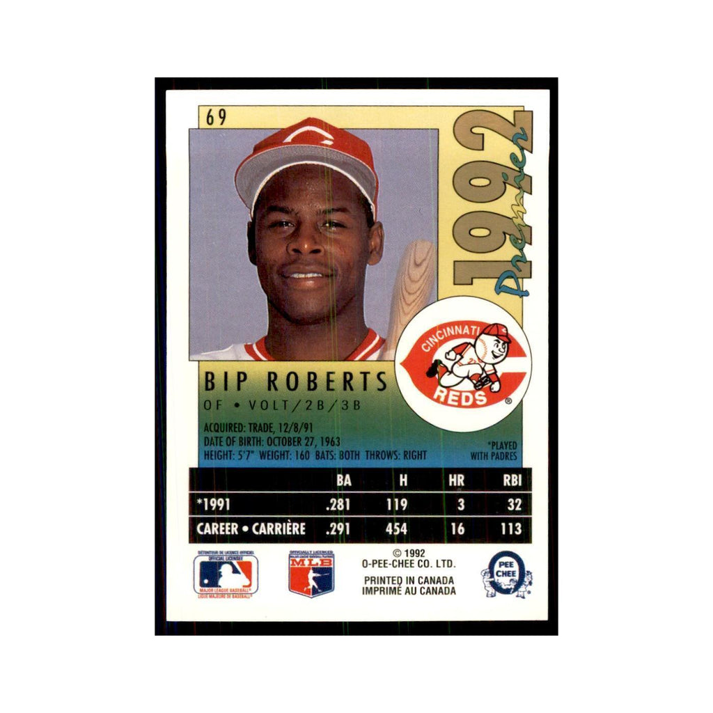 1992 O-Pee-Chee Premier Bip Roberts Reds #69