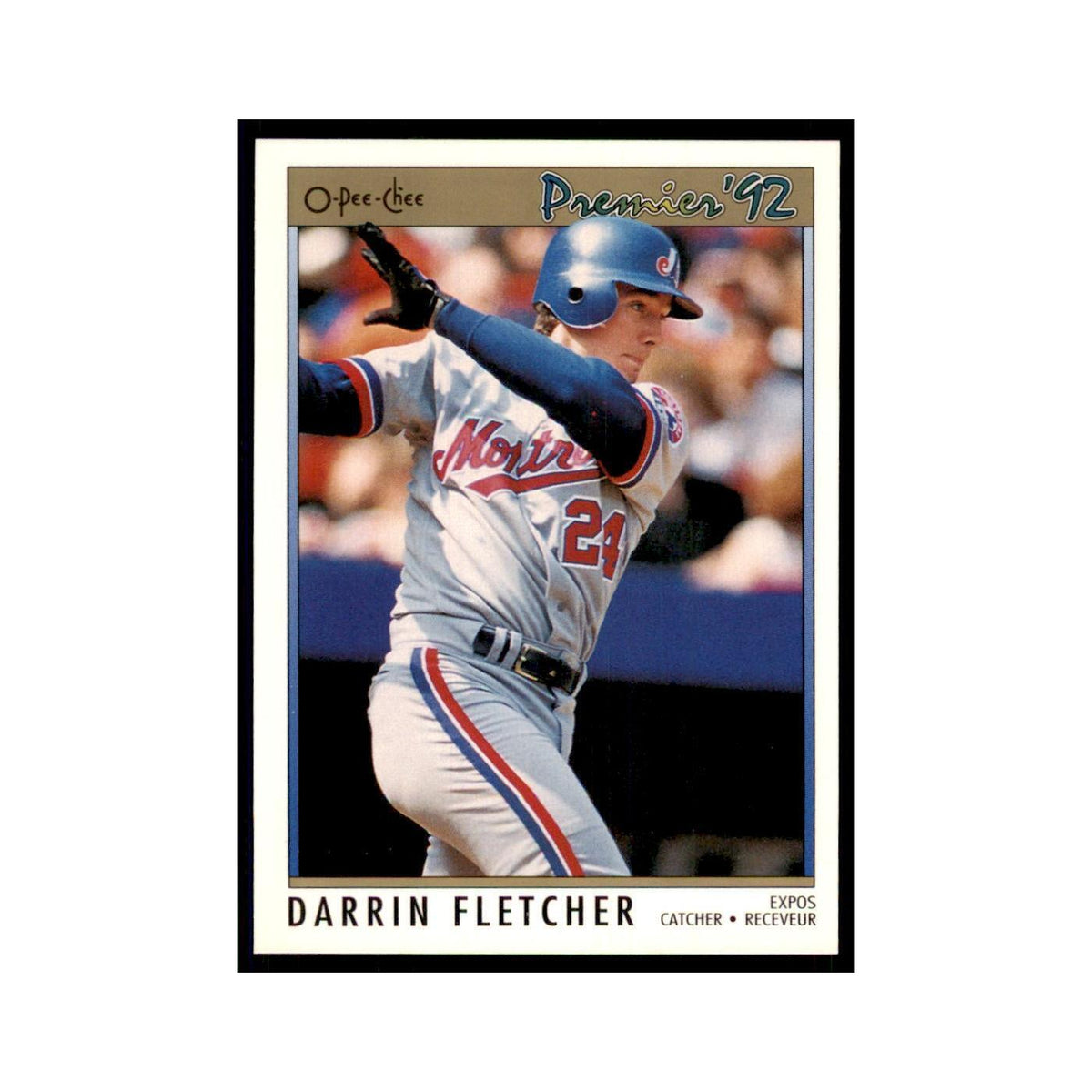 1992 O-Pee-Chee Premier Darrin Fletcher Montreal Expos #41
