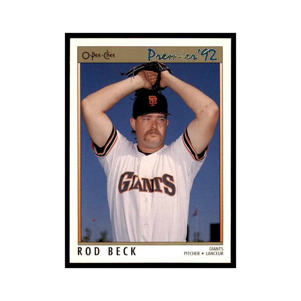 1992 O-Pee-Chee Premier Rod Beck RC Giants #197