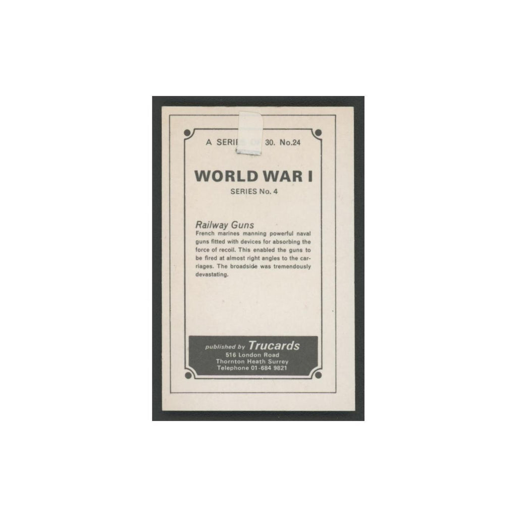 1970 Trucard World War I Railway Guns #24