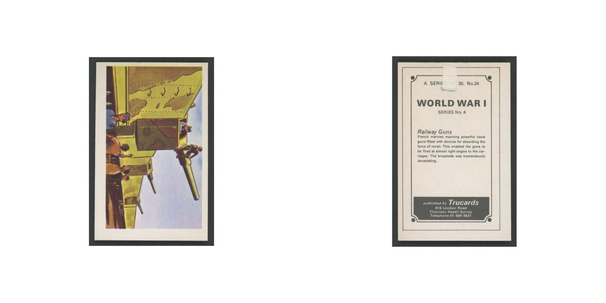 1970 Trucard World War I Railway Guns #24
