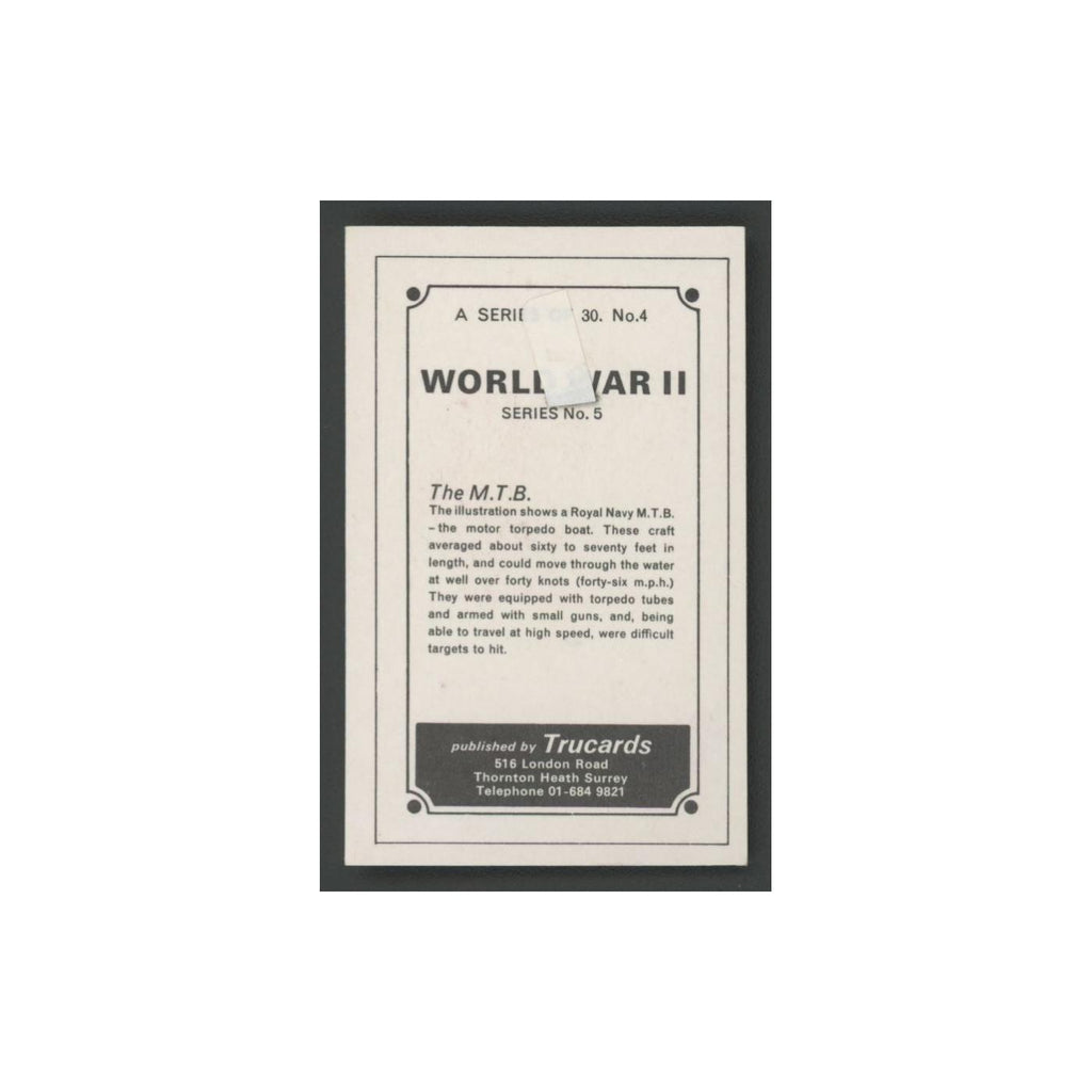 1970 Trucard World War II The M.T.B. #4