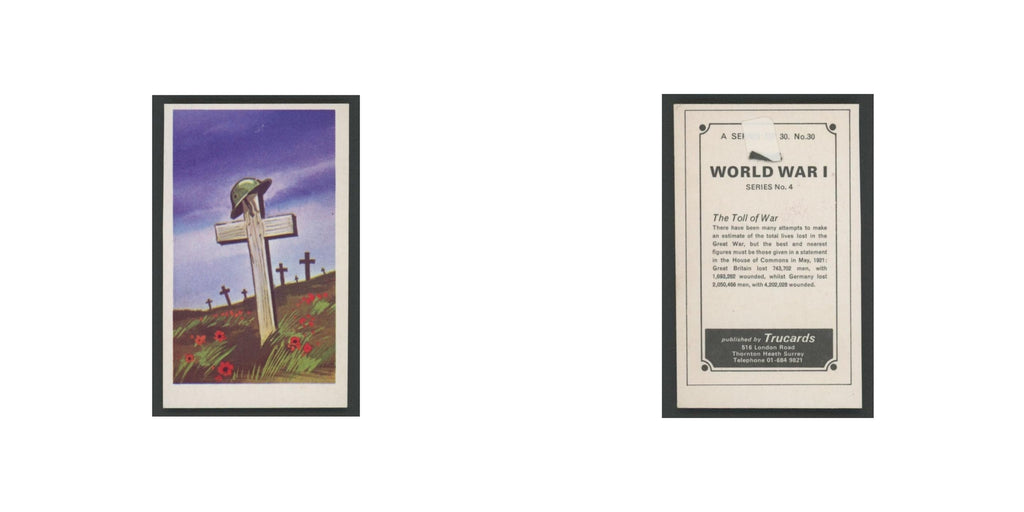 1970 Trucard World War I The Toll of War #30