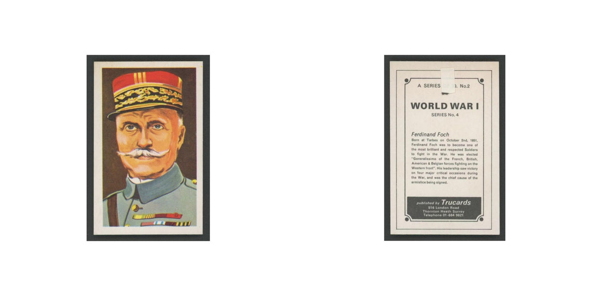 1970 Trucards World War I Ferdinand Foch #2