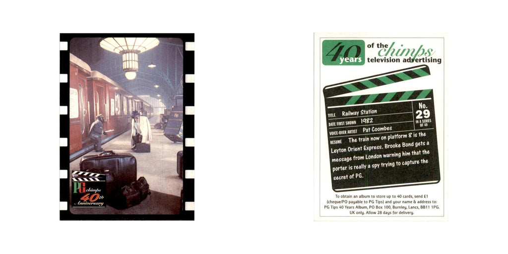 1995 PG Chimps 40th Anniversary Trading Card Railway Station #29