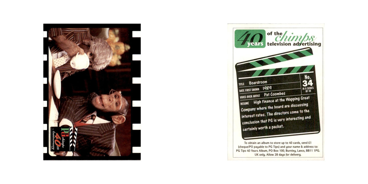 1995 PG Chimps 40th Anniversary Trading Card Boardroom #34