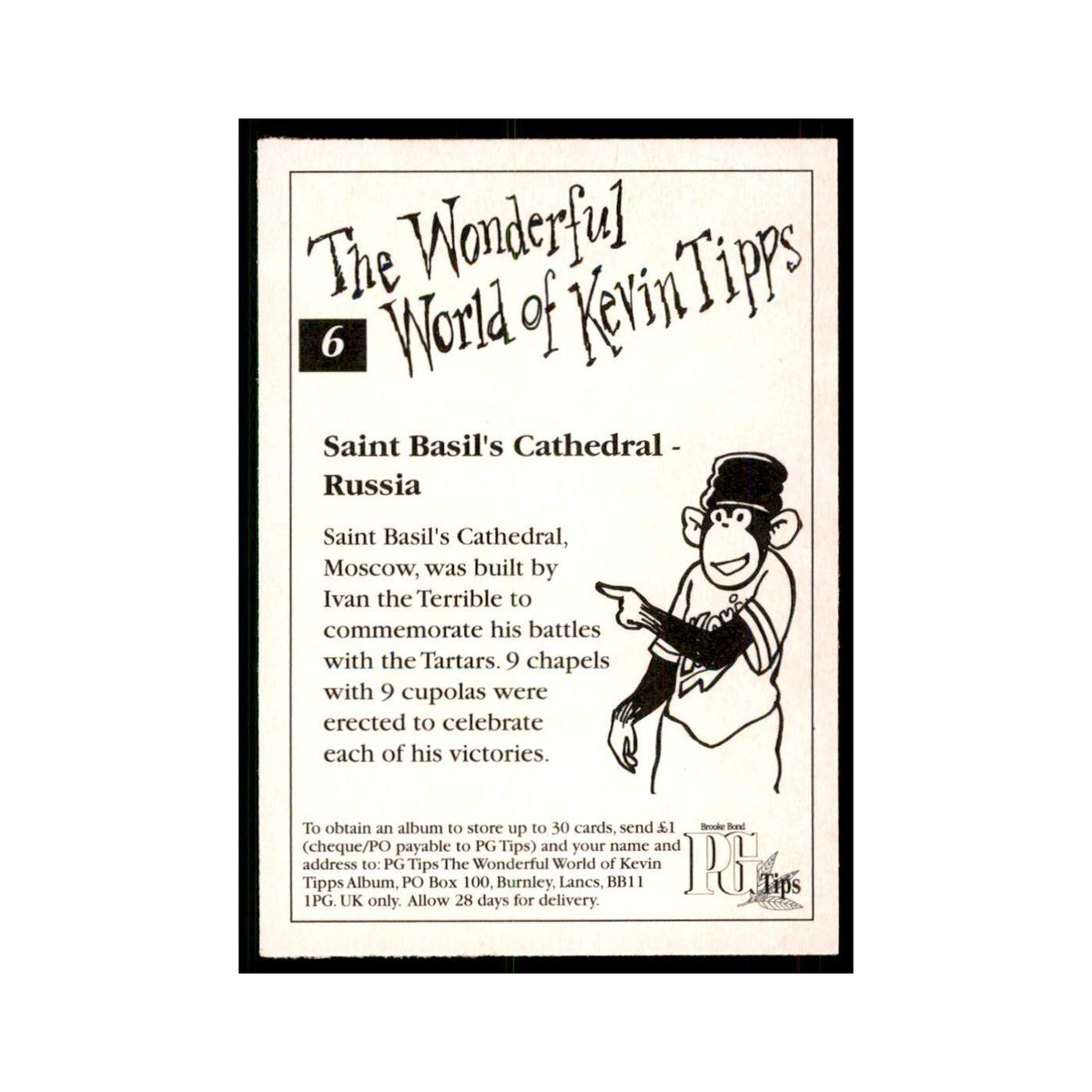 1997 PG Tips Wonderful World of Kevin Tipps Saint Basil's Cathedral #6