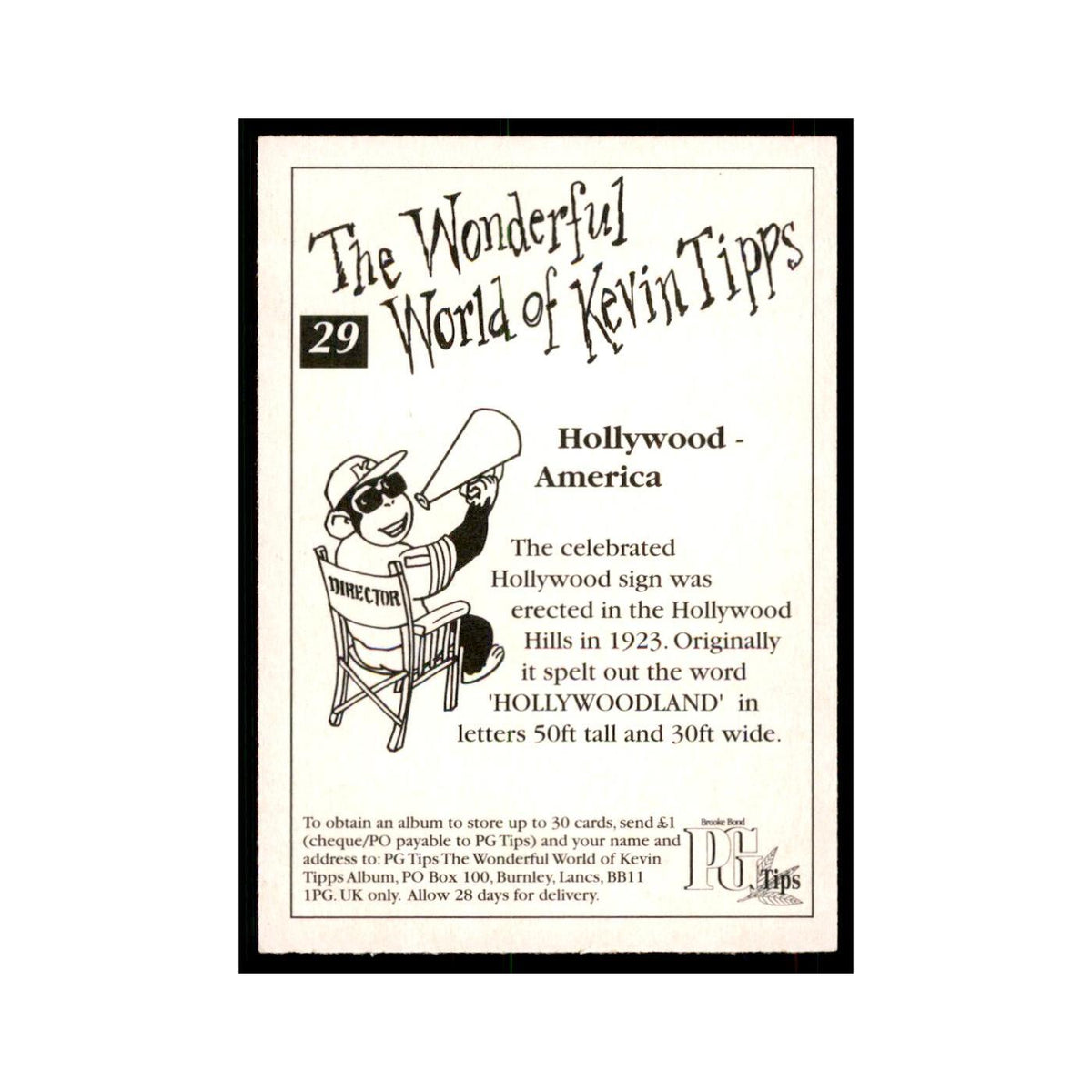 1997 PG Tips Wonderful World of Kevin Tipps Hollywood #29
