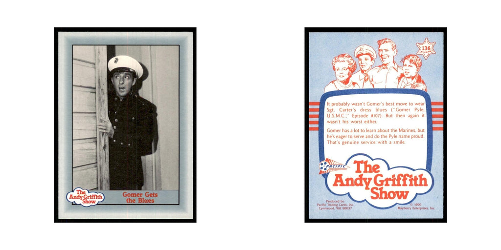 1990 Andy Griffith Show Trading Card Gomer Gets the Blues #136
