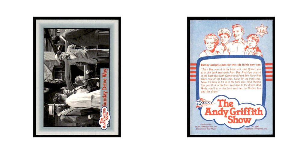 1990 Andy Griffith Show Trading Card Sunday Drive Way #214