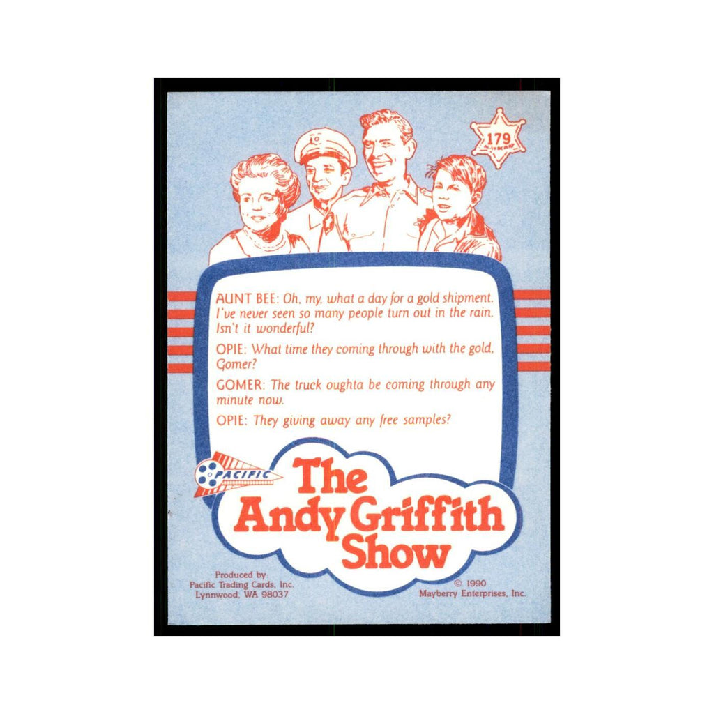 1990 Andy Griffith Show Trading Card Here it comes Here it Comes #179