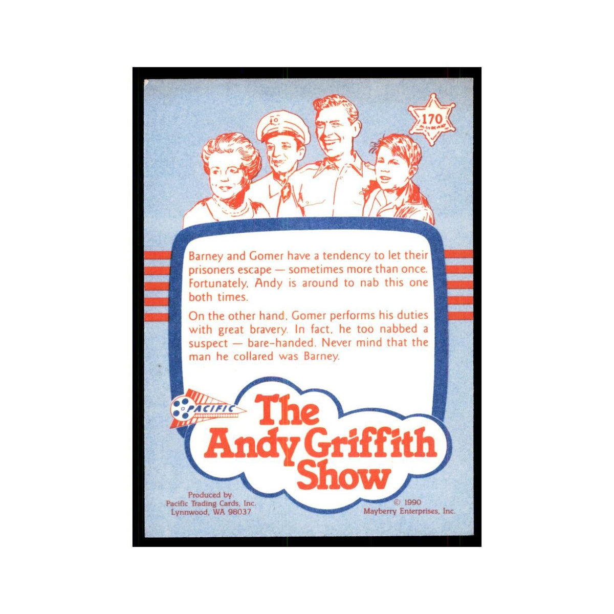 1990 Andy Griffith Show Trading Card Recaptured...Again #170