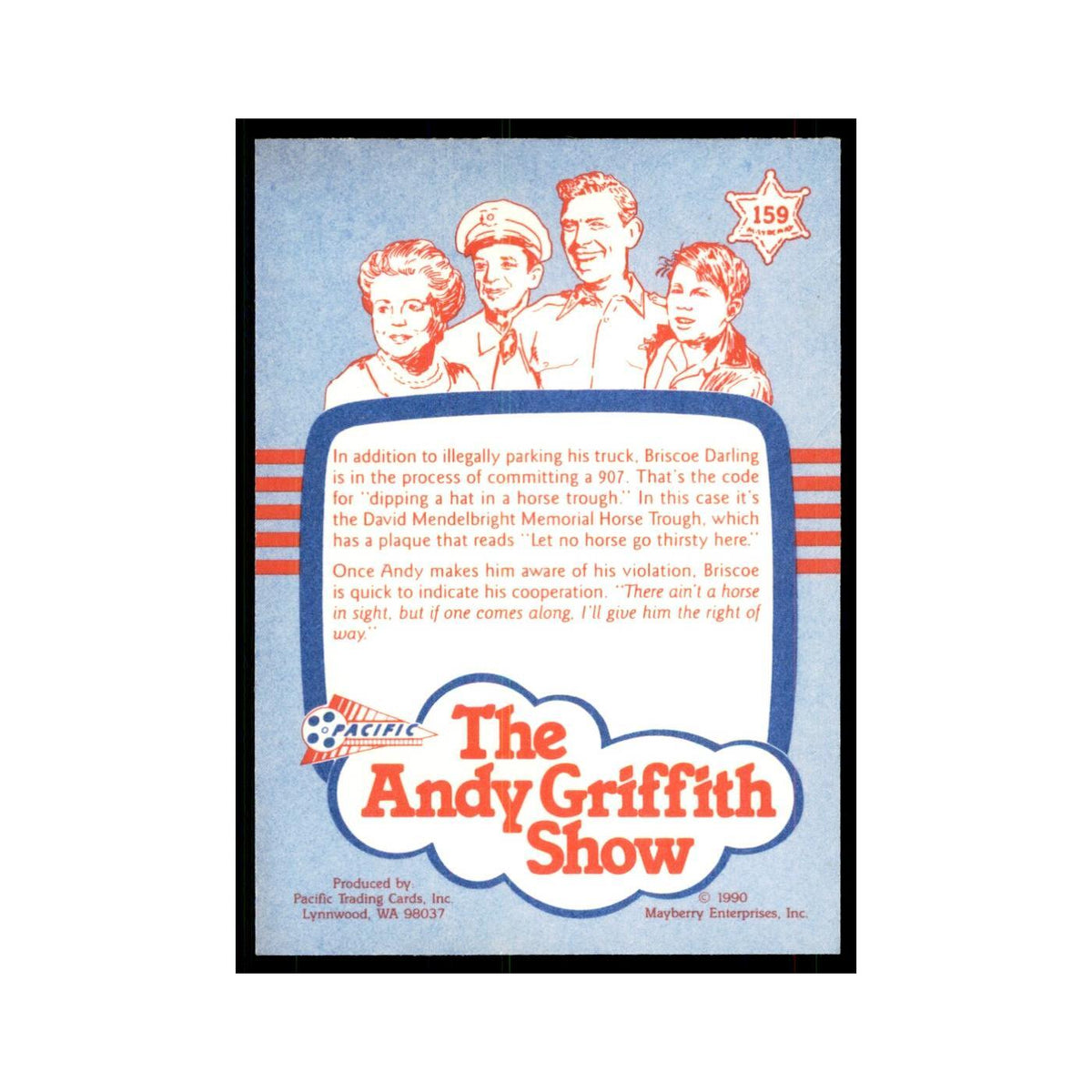 1990 Andy Griffith Show Trading Card Everybody on the Truck #159
