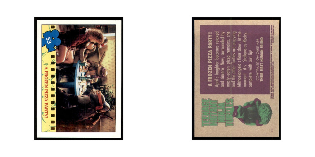 1990 Topps Teenage Mutant Ninja Turtles A Frozen Pizza Party #53.0