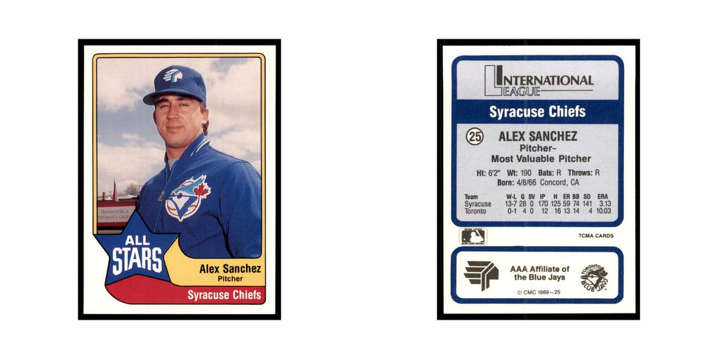 1990 CMC Alex Sanchez Baseball Cards #25