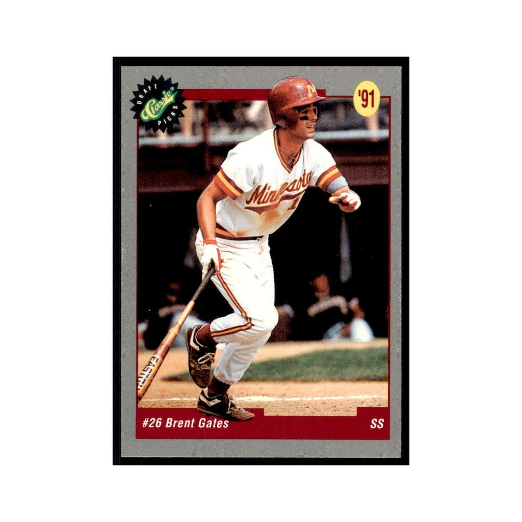 1991 Classic Draft Picks Brent Gates Baseball Cards #22